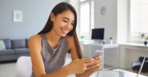 TikTok user on phone