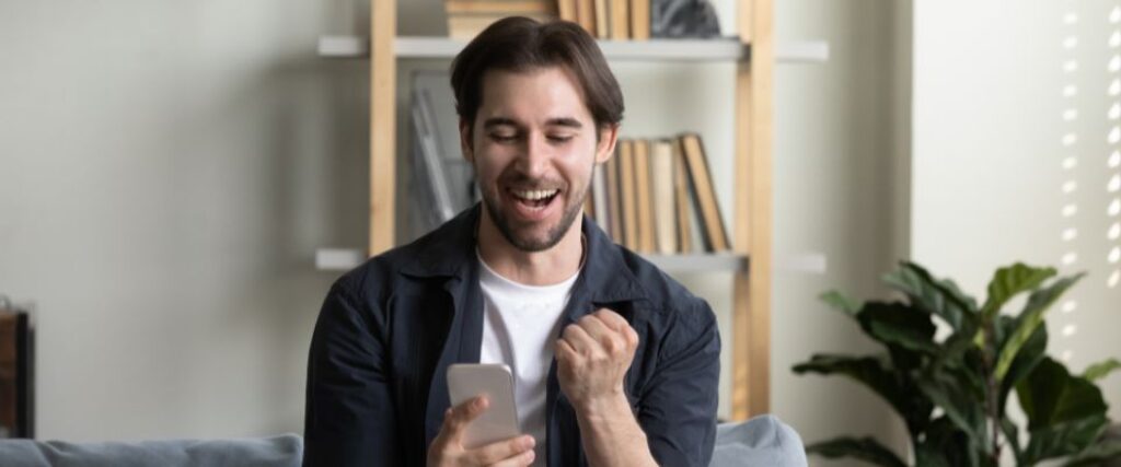User on phone